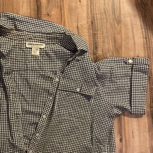 Cathy Daniels Monochrome Checkered Blouse